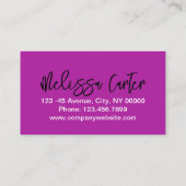 トレンディータイポグラフィ美しいメイクアップアーティストラッシュ 名刺 (裏面)