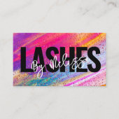 トレンディータイポグラフィ美しいメイクアップアーティストラッシュ 名刺 (正面)
