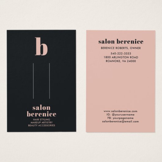 トレンディータイポグラフィ赤面ブラックヘアクリップ表示 (正面&裏面)