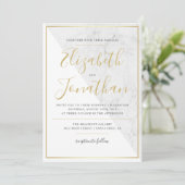 トレンディータイポグラフィ|シックマーブル結婚式招待状 招待状 (スタンド正面)