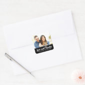 トレンディータイポグラフィ |写真カスタムの結婚件について スクエアシール (封筒)