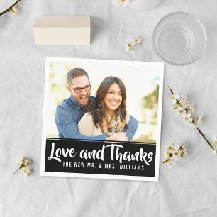 トレンディータイポグラフィ 写真カスタムの結婚件について スタンダードカクテルナプキン