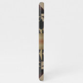 トレンディータウペタンベージュブラウンレッドブラックモザイクアート iPhoneケース (右側)