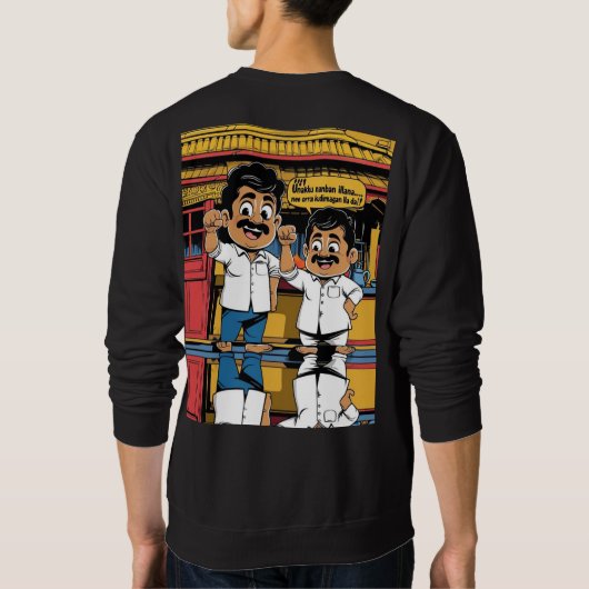 トレンディータミルフレンズ引用文Tシャツ スウェットシャツ (裏面)