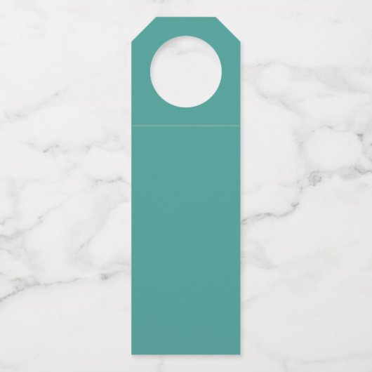 トレンディーターコイズスクリプトのウェルカムメッセージ ボトルネックタグ (裏面)