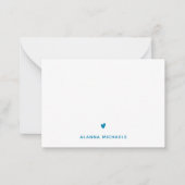 トレンディーターコイズハートと名前 ノートカード (正面)