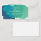 トレンディーターコイズ水カラスプラッシュ 名刺 (正面/裏面)