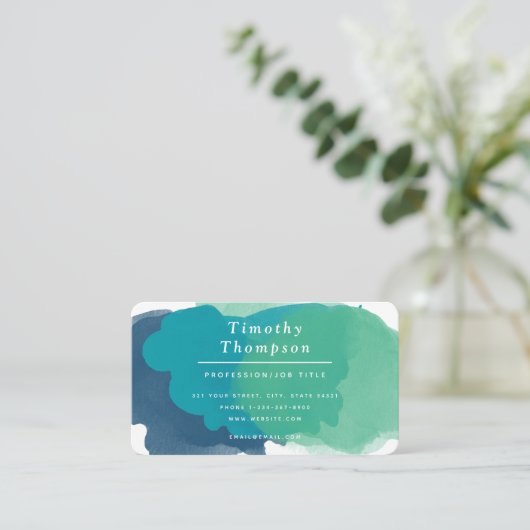 トレンディーターコイズ水カラスプラッシュ 名刺 (スタンド正面)