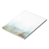 トレンディーターコイズ金ゴールド水色 ノートパッド (回転)