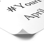 トレンディーダスティブルーフローラブライダルシャワーフォトブース ポスター (角)