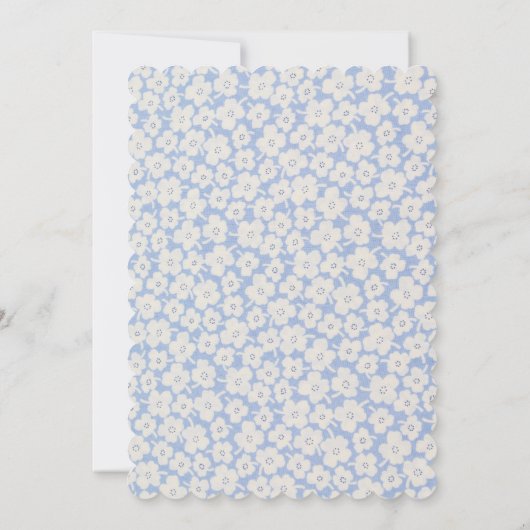 トレンディーダスティブルーフローラ結婚式の日付を保存 (裏面)