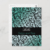 トレンディーダマスクアクアビジネスカサンキューード ポストカード (正面/裏面)