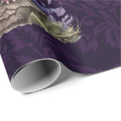 トレンディーダマスクパープルドラゴンガールボーイ赤ちゃんシャワー ラッピングペーパー (ロールコーナー)