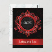 トレンディーダマスク赤いビジネスカサンキューード ポストカード (正面/裏面)