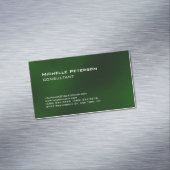 トレンディーダークグリーンミニマルモダンリストプレーン マグネット名刺 (インサイチュ)