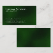 トレンディーダークグリーン未来的モダン 名刺 (正面/裏面)