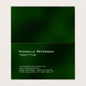 トレンディーダークグリーン未来的モダン 名刺 (外部フラット)