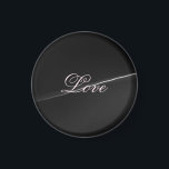 トレンディーダークグレーウェーブラヴ結婚ィズ書道 マグネット<br><div class="desc">簡単に色やフォントを変えられる。ロゴや背景画像も好きなように追加できる。</div>