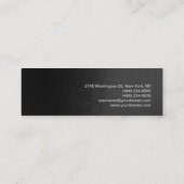 トレンディーダークグレーピンクメイクアップモダンプロフェッショナル スキニー名刺 (裏面)