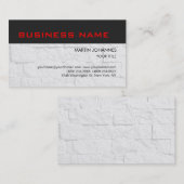 トレンディーダークグレーブリックウォールレッド名刺 名刺 (正面/裏面)