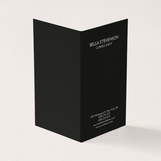 トレンディーダークグレープレーンシンプルミニマルスタイリッシュリスト 名刺 (外部)