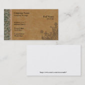 トレンディーダークパーチメントアイビービジネスカードテンプレート 名刺 (正面/裏面)