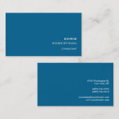 トレンディーダークブルー魅力的な名刺 名刺 (正面/裏面)