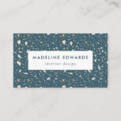 トレンディーダークブルー&ピーチテラッツォ 名刺 (正面)