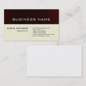 トレンディーダークレッドベージュチャームマネージャの名刺 名刺 (正面/裏面)