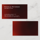 トレンディーダークレッドユニークパーソナルモダン 名刺 (正面/裏面)