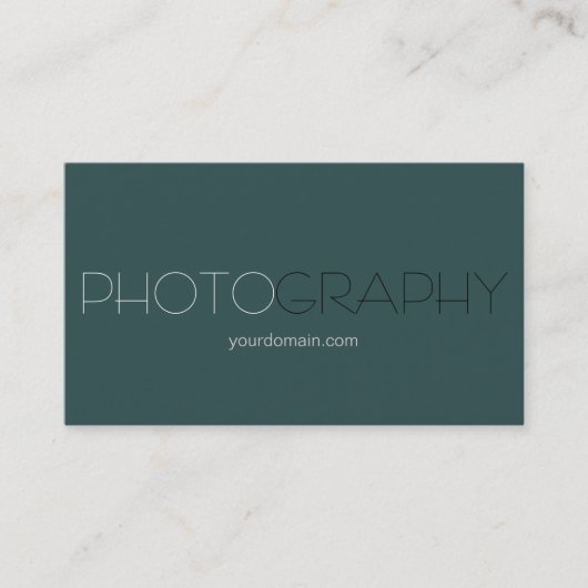 トレンディーダーク石板グレイ写真家名刺 名刺 (正面)