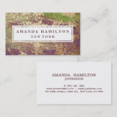 トレンディーチックギルド赤面グリーンパープル金ゴールド 名刺 (正面/裏面)