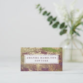 トレンディーチックギルド赤面グリーンパープル金ゴールド 名刺 (スタンド正面)