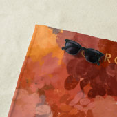 トレンディーチックテラコッタラストオレンジブラウン ビーチタオル (インサイチュ)