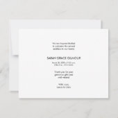 トレンディーチックハンドレットベビーガールフォト誕生Th (裏面)