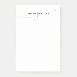 トレンディーチックミニマリストブラックグレースクリプトモノグラム ポストイット