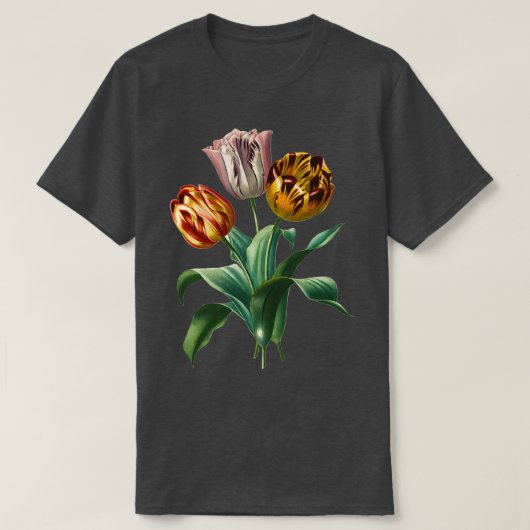 トレンディーチューリップ花 Tシャツ (デザイン正面)