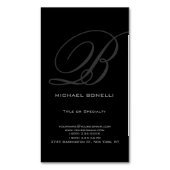 トレンディーチョビーモダングレイ黒の名刺 マグネット名刺 (正面縦)