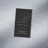 トレンディーチョビーモダングレイ黒の名刺 マグネット名刺 (インサイチュ)