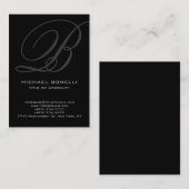 トレンディーチョビーモダングレイ黒の名刺 名刺 (正面/裏面)