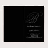 トレンディーチョビーモダングレイ黒の名刺 名刺 (外部フラット)