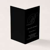 トレンディーチョビーモダングレイ黒の名刺 名刺 (外部)