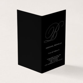 トレンディーチョビーモダングレイ黒の名刺 名刺