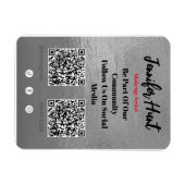 トレンディーチラシSNS QRコード招待状 マグネット (横)