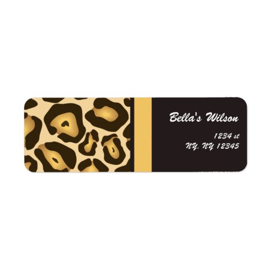 トレンディーチーター差出人住所ラベル ラベル (正面)