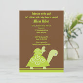 トレンディーツインズタートルベビーシャワー招待状 招待状 (スタンド正面)