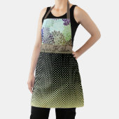 トレンディーツートーン市松模様にフローラパーソナライズされた エプロン (インサイチュ)