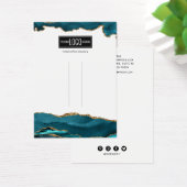 トレンディーティール（緑がかった色）と金ゴールド瑪瑙ヘアクリップディスプレイ (デスク)