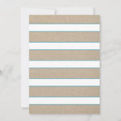 トレンディーティール(緑がかった色)+キャンバスバプテストライプのィスマ招待状 招待状 (裏面)