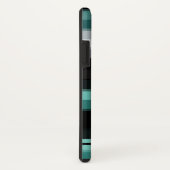 トレンディーティール(緑がかった色)グリーンブルー白黒抽象芸術プレイド Case-Mate iPhoneケース (裏面/右)
